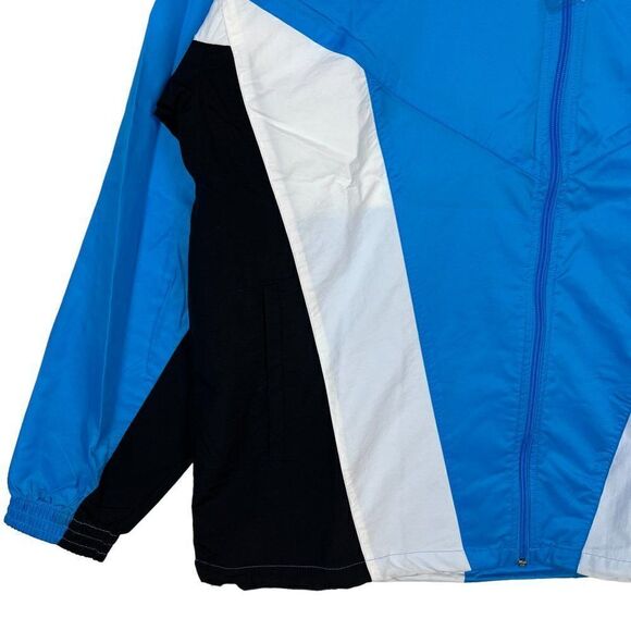 New Reebok Classic Men US XL Blue Windbreaker Track Jacket Zip Up Long Sleeve - Picture 12 of 16